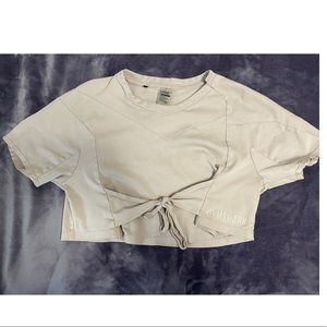 Taupe colored Gymshark crop too